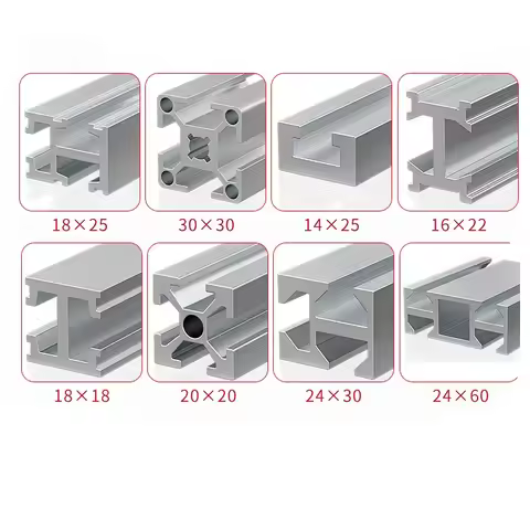 One Meter For 20x20/30x30 Series Tooling Aluminum Bars 14x25/18x18 Assembly Line Frame Guide Rails A