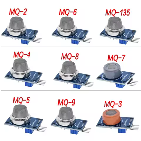 9PCS/1Lot Gas Detection Sensor Module MQ-2 MQ-3 MQ-4 MQ-5 MQ-6 MQ-7 MQ-8 MQ-9 MQ-135 Sensor Module G