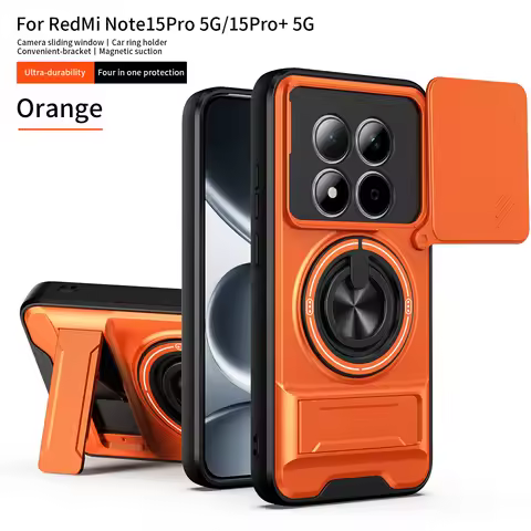 For Redmi Note 15 Case Redmi Note 15 Pro 4G 5G Cover Note15+ Magsafe Magnetic Fold Holder Military A