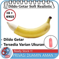 PT Murah! Dildo Bergetar Soft Realistic | Batang + Testis SexToys Masturbasi