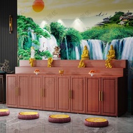 BW-6💚Parishes Table Buddha Clothes Closet Niche Modern Chinese Altar Home Worship Incense Burner Table Avalokitesvara Ca
