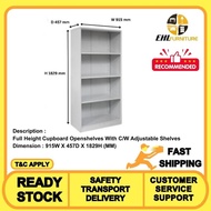 EHL FURNITURE - METAL CUPBOARD WITH FULL HEIGHT OPEN SHELF