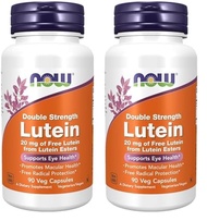 NOW Supplements, Lutein 20 mg with 20 mg of Free Lutein from Lutein Esters, 90 Veg Capsules (Pack of