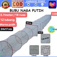 COD PERANGKAP BUBU NAGA PUTIH JALA UDANG IKAN KEPITING PANJANG BUBU 37M WARNA PUTIH 24X17 CM