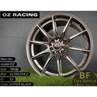 OZ RACING 18x8jj 5x100 5x114.3 et35 hyper black johor baru