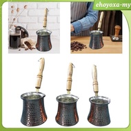 [EhoyoxaMY] Turkish Coffee Pot Kitchen with Long Handle Cafe Bar Greek Pot