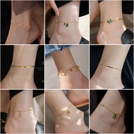New Simple Anklet Women 18K Gold Plating Colorfast Anklet Summer Accessories Gift