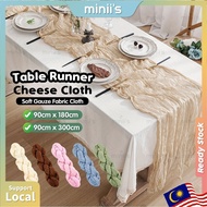 MINIIS Table Cloth Table Runner Aesthetic Cheese Cloth Table Decor Tablecloth Runner Bohemian