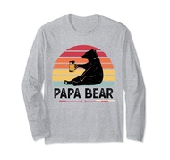 papa bear dad bear beer Long Sleeve T-Shirt