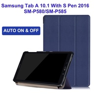 Smart Case Samsung Galaxy 2016 Tab A A6 10.1 SM-P580 P585 With S Pen tablet Stand cover case