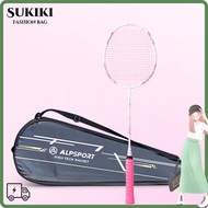 SUKIKII Badminton Racket, 4U 22LBS G5 Full Carbon Fiber Racquet Carrying Bag, Portable High Resilien