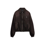 PRADA SS24 Denim Jacket Mens Dark Brown
