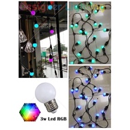 [1pc RGB LED Bulb] Lampu Hari Raya Lampu Warna Warni Lampu Kelip Kelip RGB Bulb Colourful LED Ping P