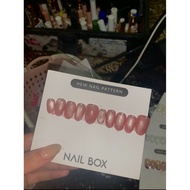 Cat eye Nail box with stones from short custard apple seeds