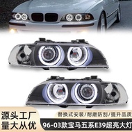 Dedicated to BMW 5 Series E39 Headlight Assembly 96-03 BMW E39 Modified Angel Eye Lens Xenon Headlig