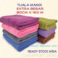 BATH TOWEL TUALA MANDI PALING SERAP EXTRA BESAR / STANDARD SAIZ MICROFIBER