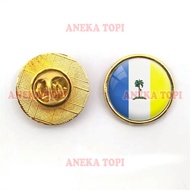 Pinang Island Brooch Badge Resin Layer Collar Pin Island Pinang Flag of State All Models - Various H