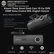 Xiaomi 70mai Wifi Smart Dash Cam 1S Car DVR Full-HD 1080P Front Car Camera with Voice Control, English Version Dashcam