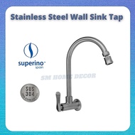 Superino Stainless Steel Wall / Pillar Sink Tap**matte