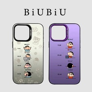Compatible with iphone 15 Pro Max Casing Crayon Shin-chan Daily Status List 11 12 13 14 Pro 7 8 Plus