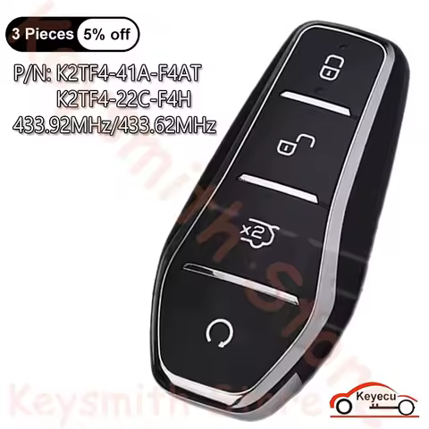 KEYECU 433.92MHz / 433.62MHz for BYD Qin PLUS DM-i Qin PLUS EV Yuan PLUS SONG Smart Remote Key Fob K