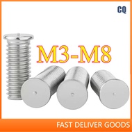 304 stainless steel headless spot welding screw, stepless welding stud type B seed welding screw M3/