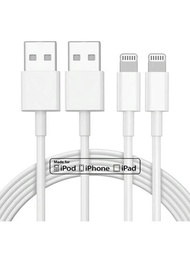 2入組3.3英尺/100厘米快速充電USB至Lightning高速數據傳輸電纜適用於iPhone 14 Pro Max/14 Pro/14 Plus/14/13/12/11/XS/XR/8/7/6/Airpods/iPad系列，高效快速充電數據線