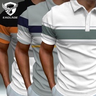 EAGLADE Collared Men's Polo T-shirt for Man in White K11