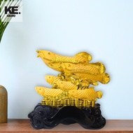 Golden Arowana Fish Statue For HomeDecor /health/ peace/ prosperity and wealth/Gift