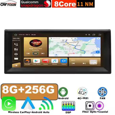 10.25" QCM6125 2.0GHz 8G+256G Android 13 Car Radio GPS Navigation For BMW 5 Series E39 1995-2003 M5 