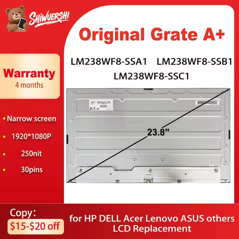 Original LM238WF8 SSA1 LM238WF8 SSB1 LM238WF8 SSC1 23.8-inch IPS 30Pins FHD For HP Acer ASUS Dell Le