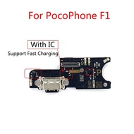 New USB Charger Charging Port Dock Connector Microphone Board Flex Cable For Xiaomi Pocophone F1 wit
