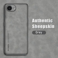 Jingsanc Leather Casing For iPhone 17e/iPhone 16e Case Luxury Sheepskin Silicone Soft TPU Phone Casi