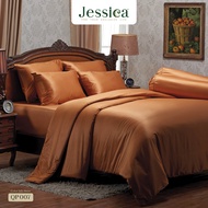 Jessica Color Silk Shine 500 เส้นด้าย QP007 ชุดเครื่องนอน ผ้าปูที่นอน ผ้าห่มนวม สีพื้นสุดเรียบหรู สามารถป้องกันไรฝุ่นได้