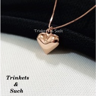 Dainty Rose Gold Heart Pendant Necklace