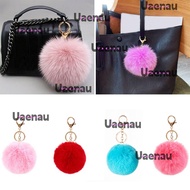 UAENAU Plush Ball Pendant, Imitation Rabbit Fur Solid Color Fluffy Ball Keychain, Cute 8cm Hanging D