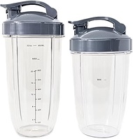 32oz & 24oz Blender Replacement Cups Kits for Nutribullet Pro 600W & 900W - Replacement Parts with H