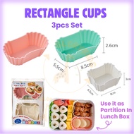 Bento Lunch Box Divider Silicone Cup Cawan Bekal Makanan Cup Cake Mould Dish Divider Alat Bento Cup