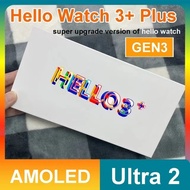 Hello Watch 3 Plus Ultra 2023 Smartwatch AMOLED 4GB ROM Watch 9 Ultra reloj mujer Always On Display 