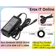 Asus Zenbook UX21 UX21E UX31 UX31E UX31K UX32 ADP-45AW A Asus 19V 2.37A 45W 3.0*1.1mm Laptop Adapter