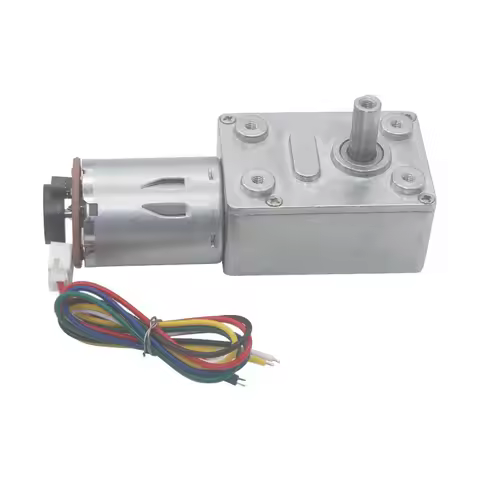 JGY-370 HIgh Torque 0.2-26.5kgf.cm Micro DC 6V 12V 24V Worm Geared Motor With Hall Encoder