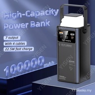 Yisen 100000mAh 60000mah Large Capacity Power Bank Super Fast Charging Outdoor Portable With Camping