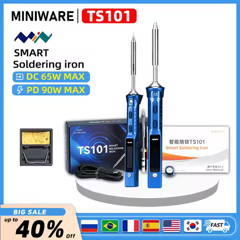 Blue Original TS101 Soldering Iron Electric 90W LCD Temperature Adjustable Programming New TS 101 So