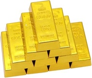 TOYANDONA Replica Gold Bar Plastic Fake Golden Brick Gold Bar Film Prop Novelty Joke Gift Door Stop