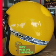 helmet ms88 warna kuning original saiz L tali merah