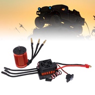 Brushless Motor ESC 4 Pole 12 Slot 3300KV and 60A for 1/10 RC Car