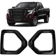COOL STAR 1 Pair Front Fog Light Bezel Cover Exterior Trim Compatible with 2019-2021 GMC Sierra 1500