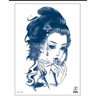 [ SEMI PERMANENT ] temporary tattoo ZR-024 BEAUTIFUL CHINESE WOMEN size 21x15 temporary tattoo stick