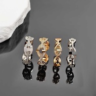 2025 Aijia Pig Nose Full Diamond Ring Female ins Light Luxury Simple Glossy Pig Nose Couple Ring