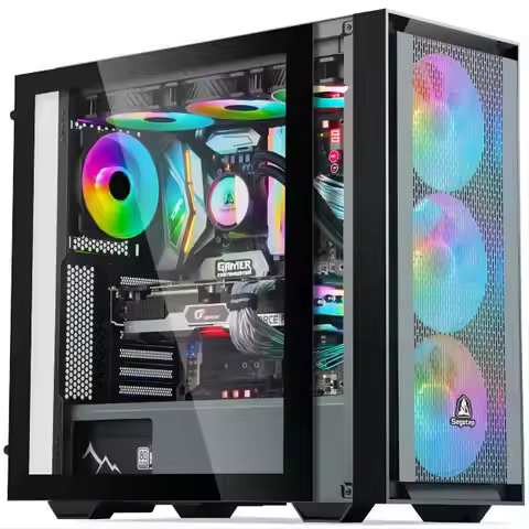 Aotesier DIY Game Desktop Host Motherboard CPU 16G RAM 500G SSD Power Supply PC Gaming Desktop Compu